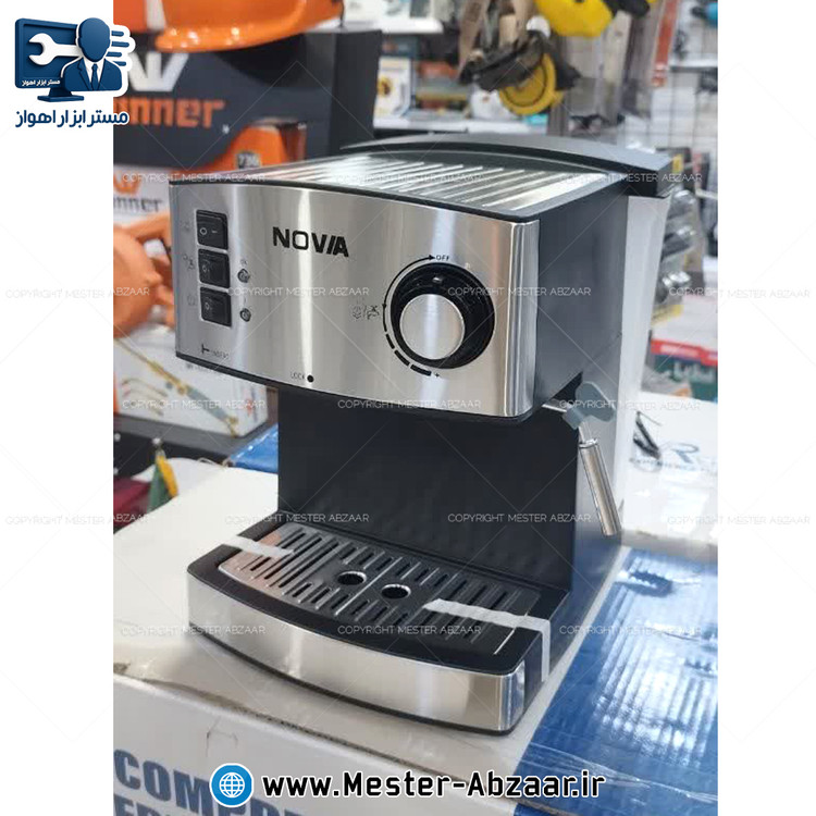 اسپرسو و قهوه ساز کد 6821 پمپ 25 بار طرح نوا با هواگیری رایگان مدل NOVIA CM6821 اسپرسوساز نوویا خانگی