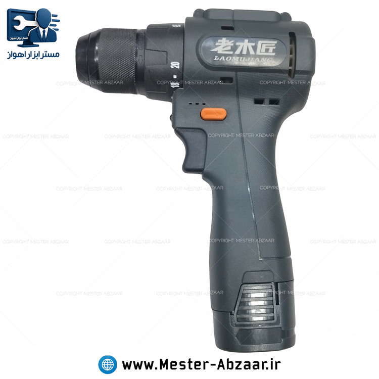 دریل پیچ گوشتی حرفه ای شارژی براشلس سه نظام فلزی 16.8 ولت لاموجیانگ با گارانتی مدل LAOMUJIANG LMJ-08