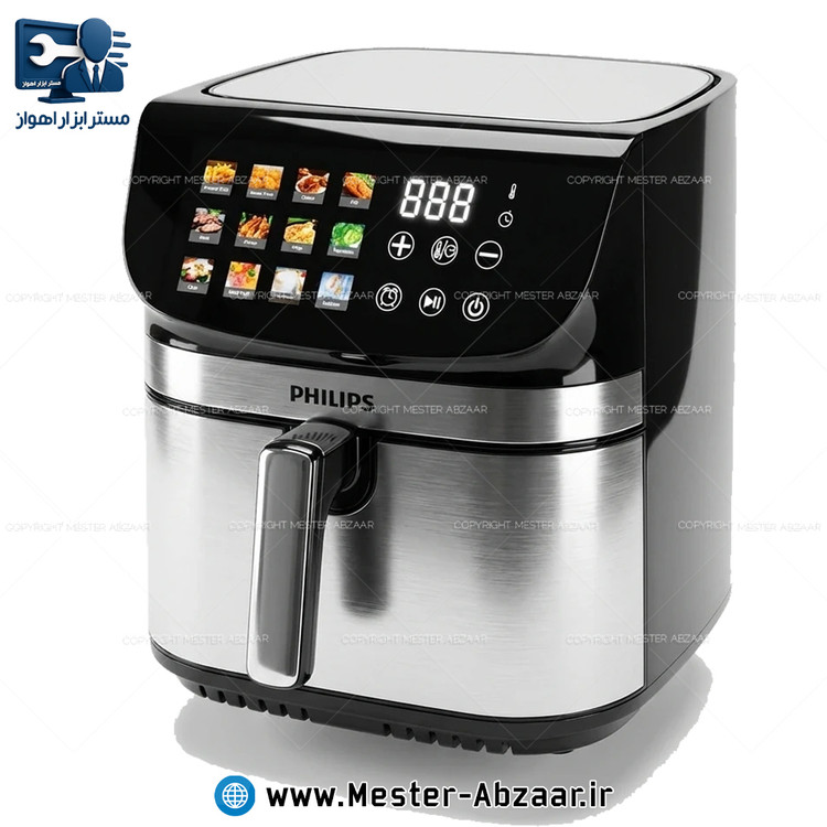 سرخ کن هواپز 18.2 لیتری لمسی دو ۲ المنت بدون روغن 3000 وات فیلیپس مدل PHILIPS 9298/2026 new سرخکن