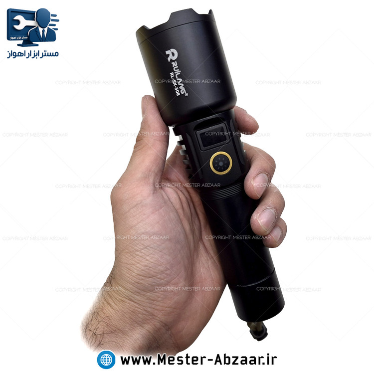 چراغ قوه شارژی دستی پنل دیجیتال رویلانگ مدل RUILANG SX-508 P90