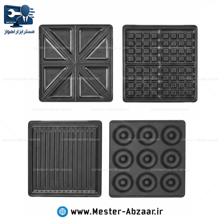 اسنک و ساندویچ ساز 4 کاره ( وافل گریل دونات ) 1400 وات ووگاتی VOGATRONIX وگاترونیکس مدل VE-SWM03 وگاتی