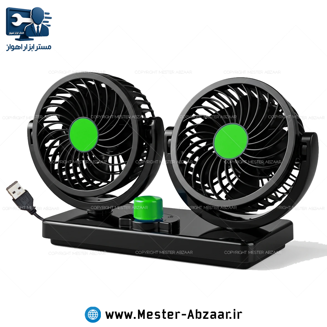 پنکه و مینی فن دو قلو دیمر دار USB مدل HX-T303