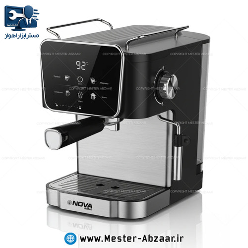 اسپرسو و قهوه ساز 1500 وات کد 135 اتوماتیک لمسی نوا پمپ 25 بار با هواگیری رایگان کد NOVA NCM-135 اسپرسوساز