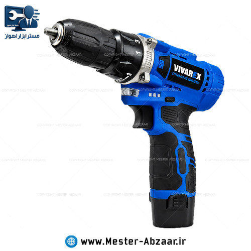 دریل شارژی 12 ولت با یکسال گارانتی ویوارکس گیربکس دو سرعته لیتیومی مدل VR1215V-2B vivarex