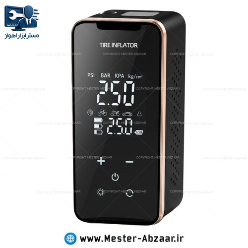 پمپ باد شارژی خودرو اتوماتیک با قطع کن دیجیتال مدل CAR AIR PUMP 7.4V