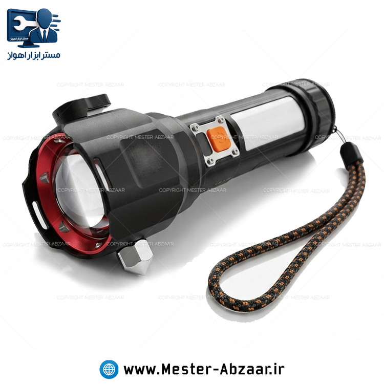 چراغ قوه دستی شارژی چندکاره چکش دار اسمال سان مدل ZY-SY2505 small sun
