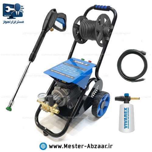 کارواش دینامی صنعتی فشار قوی شاسی دار 2400 وات 180 بار ویوارکس گارانتی یک ساله مدل VIVAREX VR7180-PW