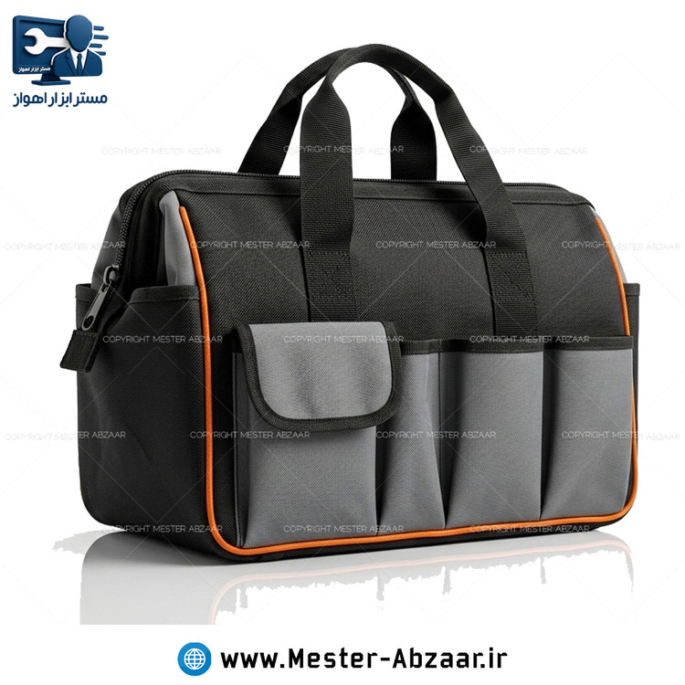 کیف ابزار برزنتی سیمی پلاس بزرگ پایه دار مدل صنعتگران بگ SANATGARAN BAG ابزار دستی