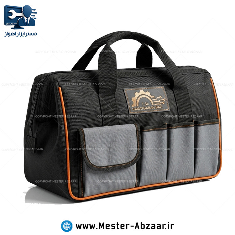 کیف ابزار برزنتی سیمی پلاس کوچک پایه دار مدل صنعتگران بگ SANATGARAN BAG ابزار دستی