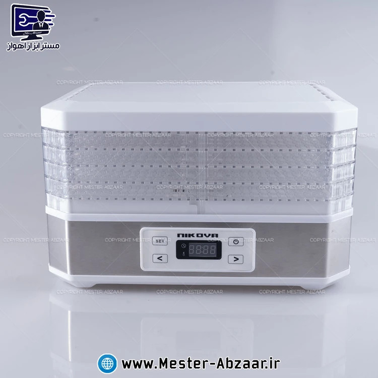 میوه و سبزی خشک کن 5 طبقه 600 وات نیکوا ژاپن {استوک نو} مدل NIKOVA JAPAN NFDH-1011 نیکووا