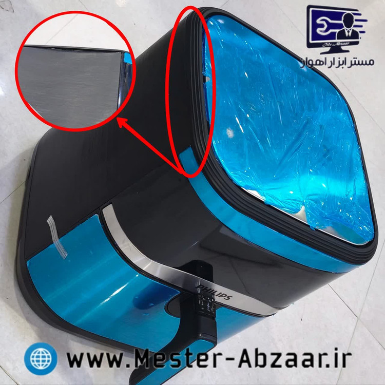 سرخ کن هواپز 15 لیتری لمسی دو ۲ المنت بدون روغن فیلیپس پرو (استوک شرکتی) مدل PHILIPSs PRO PH-1896 بزرگ سرخکن سبد جدا شونده پنل رنگی
