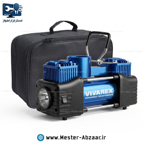 کمپرسور هوا پمپ باد دو سیلندر فندکی خودرو با گارانتی ویوارکس مدل vivarex VR1206-ACT