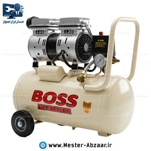 کمپرسور پمپ باد 30 لیتری سایلنت باس دو سیلندر (استوک شرکتی) مدل BOSS BS-900
