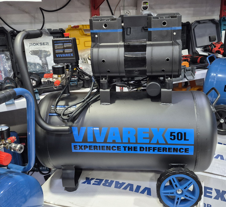 پمپ باد کمپرسور هوا 2.2 اسب سایلنت 50 لیتری ویوارکس با گارانتی مدل VIVAREX VR5022-SS
