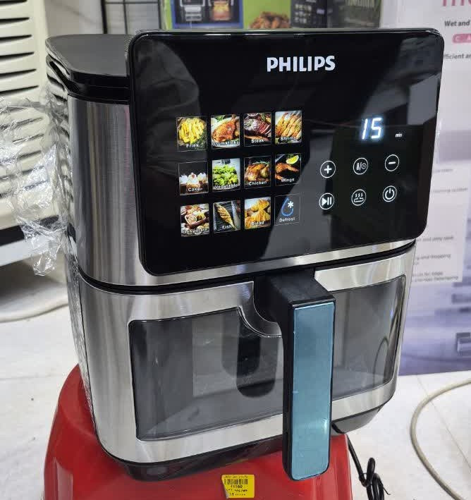 سرخ کن 15 لیتری دو المنت لمسی جلو شیشه ای 3800 وات دیجیتالی فیلیپس مدل PHILIPS PH-9276 سرخکن هواپز