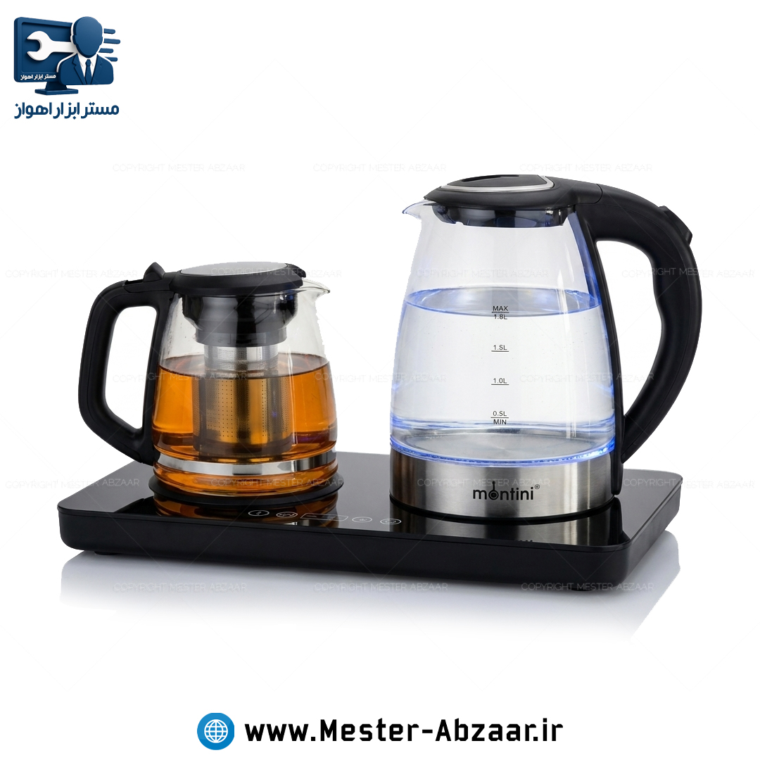 چای ساز برقی کنارهمی 1500 وات 3 لیتری لمسی مونتینی مدل MONTINI violent-n