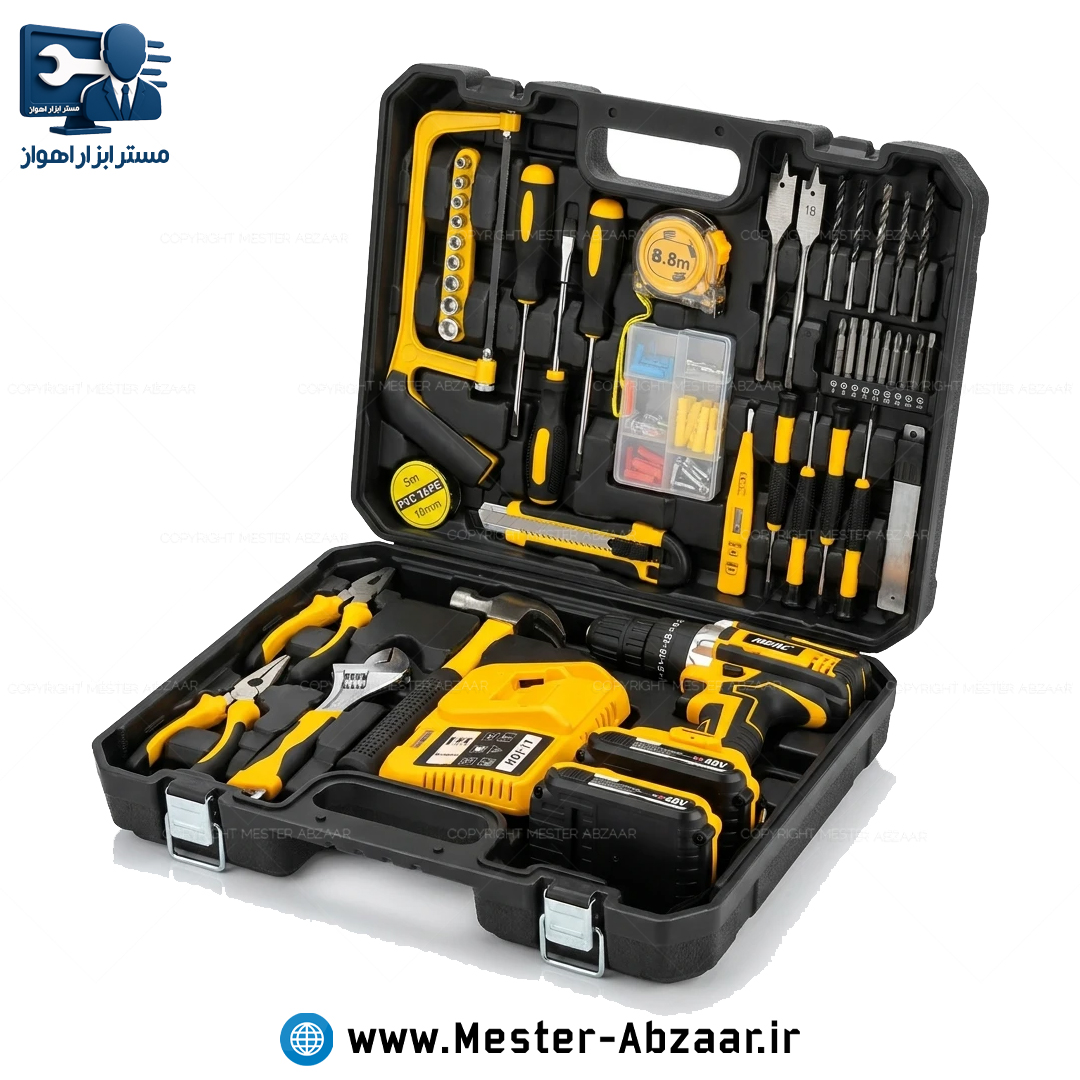 کیت دریل و پیچ بند شارژی 48 ولت با لوازم کامل برند MDHL 48Vh full kit