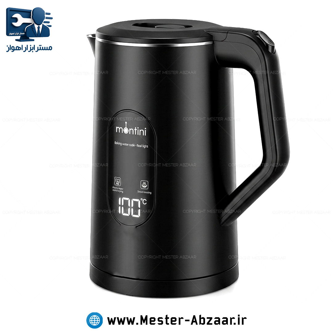 کتری برقی مونتینی 1500 وات 1.8 لیتر طرح دیجیتال برند MONTINI MANCEL.16