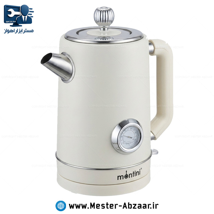 کتری چای ساز برقی دارای گیج حرارت 1500 وات 1.7 لیتری مونتینی مدل MONTINI BIRO-C دماسنج