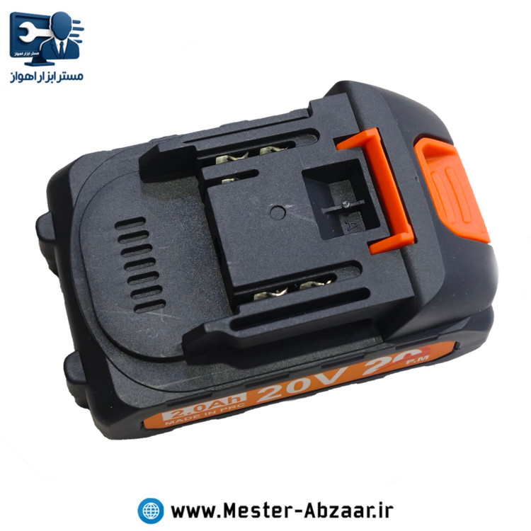 باتری کشویی 20 ولت 2 آمپر 5 سلولی واقعی بیست pm 20 مناسب فرز دریل اره شارژی مدل PM 20V ANCHOR باطری کشابی
