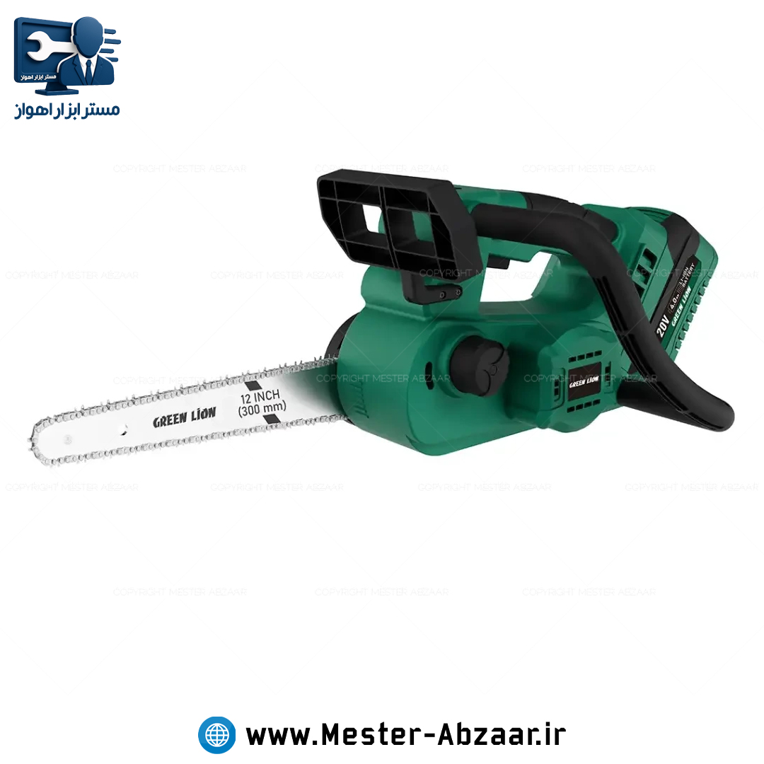 اره زنجیری براشلس شارژی ۱۲ اینچ گرین لاین مدل Green Lion GES-12 Cutforce