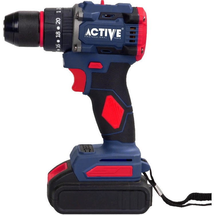 دریل شارژی چکشی ۲۱ ولت براشلس اکتیو ACTIVE مدل AC-3121BL