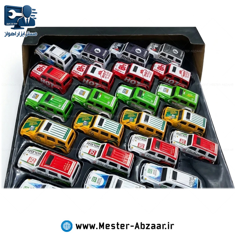 پک 24 عددی ماشین اسباب بازی بدنه فلزی عقب کش مدل pull back